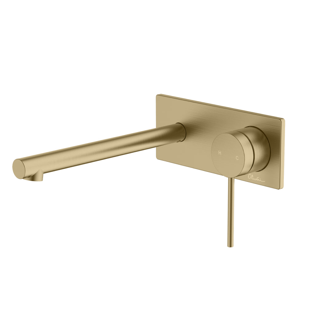 Oliveri Venice Straight Wall Mixer Set (Includes In-Wall Body) - LF Classic Gold - VE108503FCG