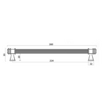 Turner Hastings Verona 224mm Cabinetry Handle - Brushed Brass VE224CB-BB