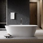 Victoria + Albert Vetralla 1800 Quarrycast Freestanding Bath - Gloss White VE3-N-SW-NO