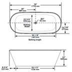 Victoria + Albert Vetralla 1800 Quarrycast Freestanding Bath - Gloss White VE3-N-SW-NO
