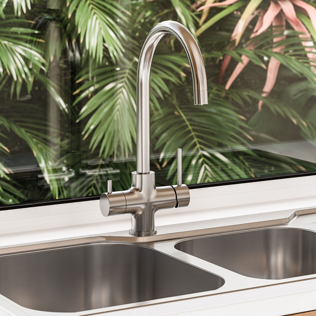 Oliveri Venice Gooseneck 3 Way Filter Tap - Chrome VE523FCR