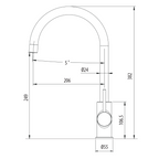 Oliveri Venice Gooseneck 3 Way Filter Tap - Chrome VE523FCR