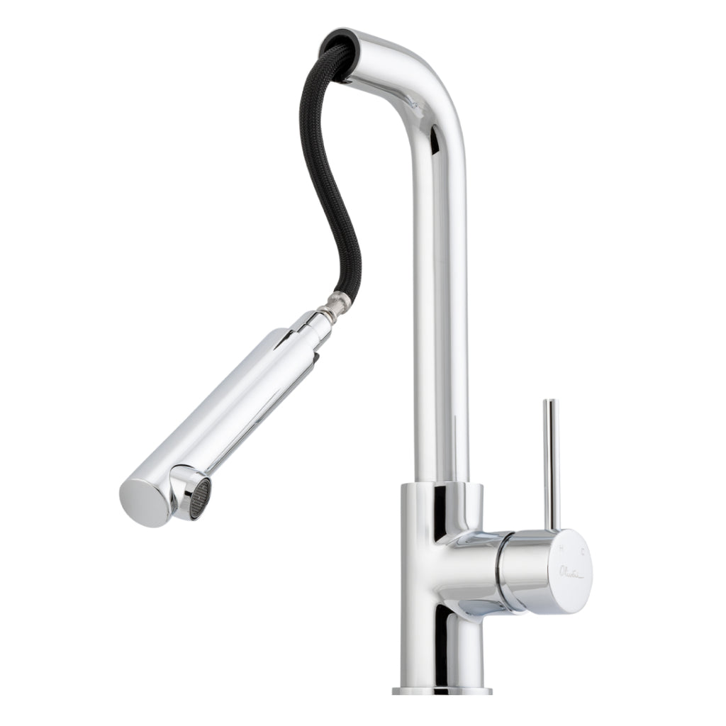 Oliveri Venice Pull-Out Right Angle Sink Mixer - Chrome - VE570FCR-P