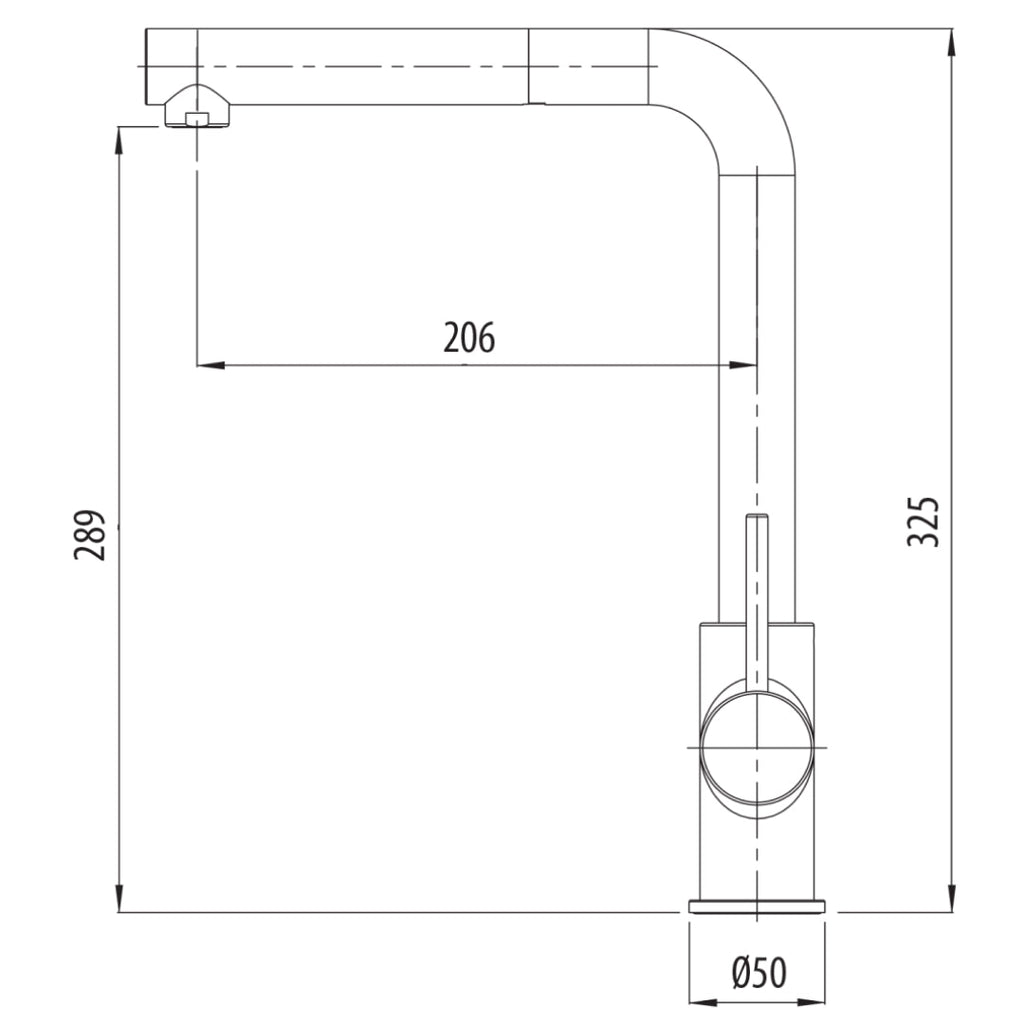 Oliveri Venice Pull-Out Right Angle Sink Mixer - LF Brushed Nickel - VE570FBN-P