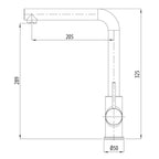 Oliveri Venice Right Angle Mixer - LF Brushed Nickel - VE570FBN