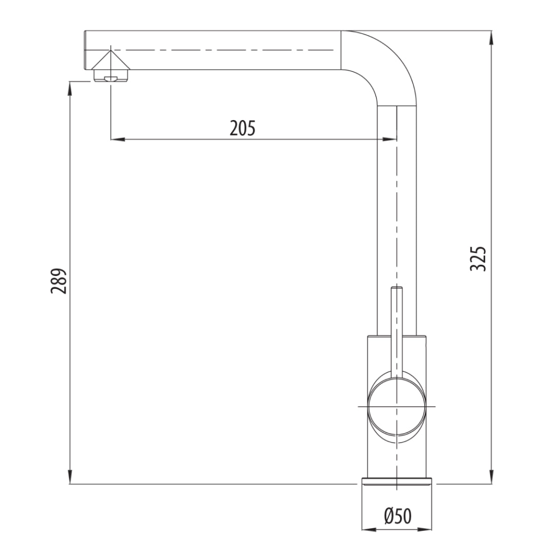 Oliveri Venice Right Angle Mixer - LF Brushed Nickel - VE570FBN