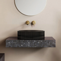 Cassa Wow V-Groove Translucency Round Above Counter Basin - Morion Black - VG363610MB