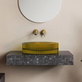 Cassa Wow V-Groove Translucency Round Above Counter Basin - Opal Yellow - VG363610OY