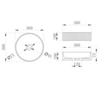 Cassa Wow V-Groove Translucency Round Above Counter Basin - Amber Brown - VG363610AB