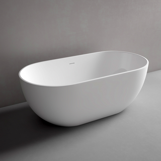 Studio Bagno Vita 1700 Freestanding Bath (Includes Overflow) - Satin White - VIT007/SGW
