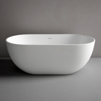 Studio Bagno Vita 1700 Freestanding Bath (Includes Overflow) - Satin White - VIT007/SGW