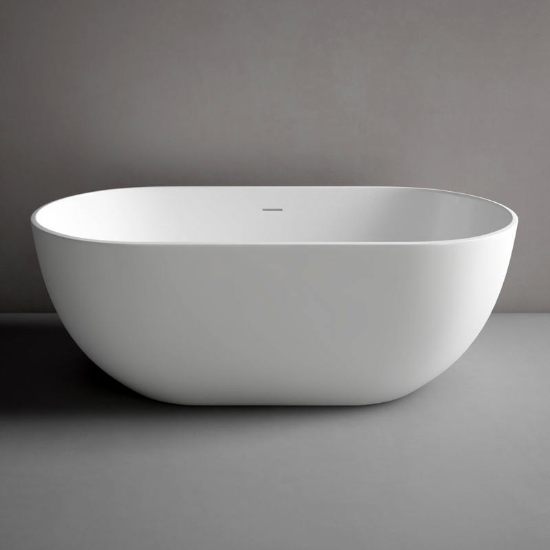Studio Bagno Vita 1500 Freestanding Bath (Includes Overflow) - Satin White