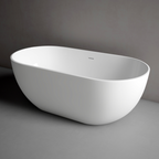Studio Bagno Vita 1700 Freestanding Bath (Includes Overflow) - Satin White - VIT007/SGW