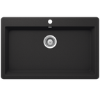 Abey SCHOCK Virtus Topmount Single Bowl Sink 1TH - Onyx - VN-100XLB