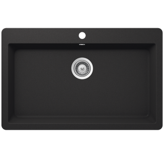Abey SCHOCK Virtus Topmount Single Bowl Sink 1TH - Onyx - VN-100XLB
