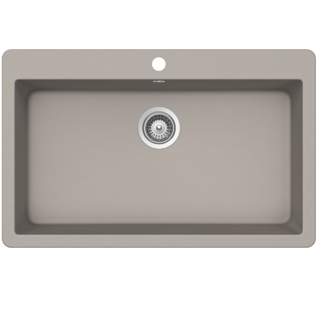 Abey SCHOCK Virtus Topmount Single Bowl Sink 1TH - Concrete - VN-100XLC