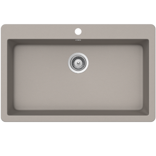 Abey SCHOCK Virtus Topmount Single Bowl Sink 1TH - Concrete - VN-100XLC
