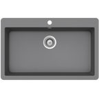 Abey SCHOCK Virtus Topmount Single Bowl Sink 1TH - Croma - VN-100XLCR