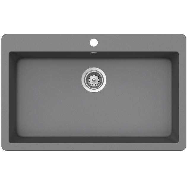 Abey SCHOCK Virtus Topmount Single Bowl Sink 1TH - Croma - VN-100XLCR