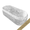 Parisi Esclusivo Naturale 1680 Marble Freestanding Bath - Statuario White VNT-1700-STW