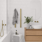 Thermorail 12V Flat/Pill Vertical Bar 900mm - VP900BB Brushed Brass