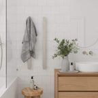 Thermorail 12V Flat/Pill Vertical Bar 900mm - VP900BN Brushed Nickel