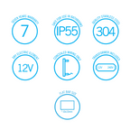 Thermorail 12V Flat Pill 900 Vertical Single Heated Towel Rail - VP900BR Brushed Stainless Steel