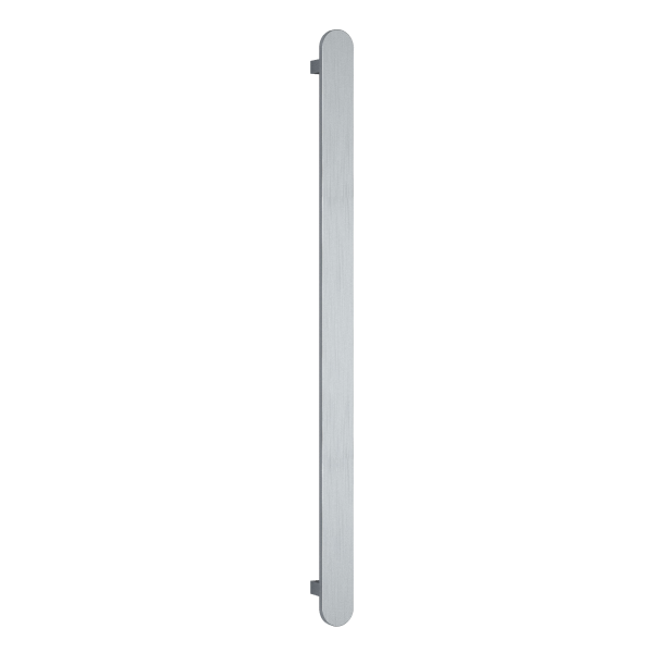 Thermorail 12V Flat Pill 900 Vertical Single Heated Towel Rail - VP900BR Brushed Stainless Steel