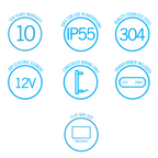 Thermorail 12V Flat Pill 900 Vertical Single Heated Towel Rail - VP900 Polished Stainless Steel