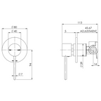 Phoenix Vivid Slimline SwitchMix Wall / Shower Mixer (Includes In-Wall Body) - LF Chrome - VS2800-00-1