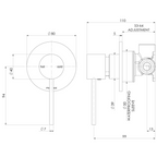 Phoenix Vivid Slimline SwitchMix Shower / Wall Mixer (Trim Kit Only) - LF Chrome VS2805-00-1