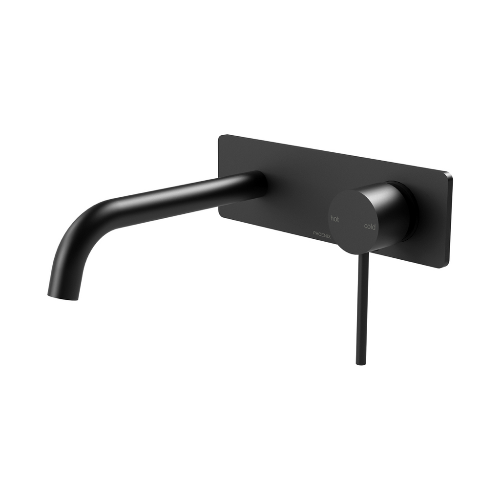 Phoenix Vivid Slimline SwitchMix 180mm Wall Basin/Basin Mixer Trim - LF Matte Black - VS2812-10-1