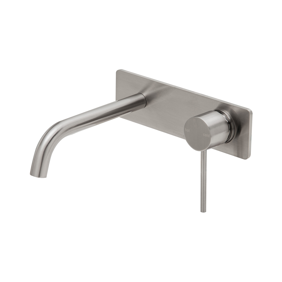 Phoenix Vivid Slimline SwitchMix 180mm Wall Basin/Basin Mixer Trim - LF Brushed Nickel - VS2812-40-1