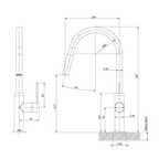 Phoenix Vivid Slimline Pull Out Sink Mixer - LF Brushed Carbon - VS7105-31-1