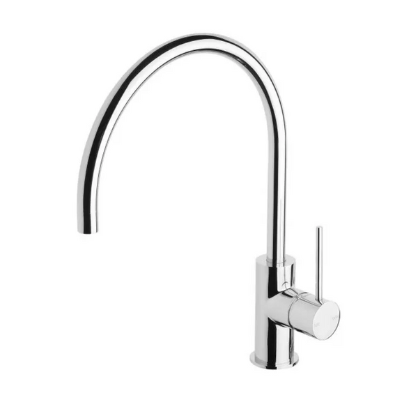 Phoenix Vivid Slimline 220mm Gooseneck Sink Mixer - LF Chrome