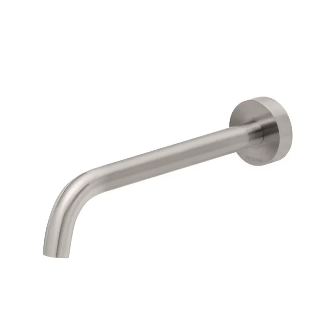 Phoenix Vivid Slimline 230mm Curved Wall Basin Spout - LF Brushed Nickel - VS7630-40-1