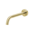 Phoenix Vivid Slimline 180mm Wall Basin Curved Spout - LF Brushed Gold - VS774-12-1
