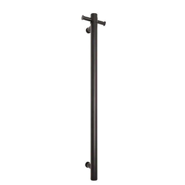 Thermorail 12V Single Heated 900mm Vertical Bar - VS900HB Matte Black