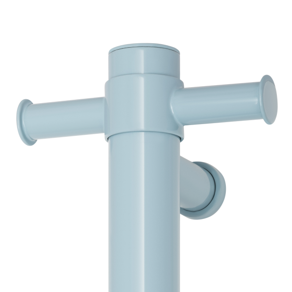 Thermorail 12V Straight 900 Round Vertical Single Heated Towel Rail - VS900HBL Horizon Blue