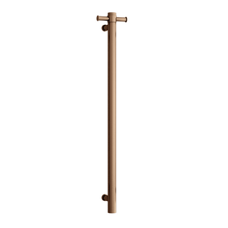 Thermorail 12V Round 900 Vertical Heated Towel Rail - VS900HBZ Brushed Bronze