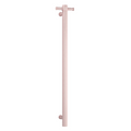 Thermorail 12V Straight 900 Round Vertical Single Heated Towel Rail - VS900HDP Dusty Pink