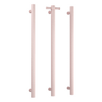 Thermorail 12V Straight 900 Round Vertical Single Heated Towel Rail - VS900HDP Dusty Pink