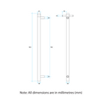 Thermorail 12V Straight 900 Round Vertical Single Heated Towel Rail - VS900HDP Dusty Pink