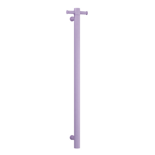 Thermorail 12V Straight 900 Round Vertical Single Heated Towel Rail - VS900HLS Lilac Satin