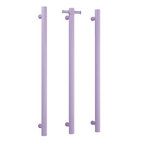 Thermorail 12V Straight 900 Round Vertical Single Heated Towel Rail - VS900HLS Lilac Satin