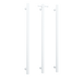 Thermogroup Straight Round Vertical Single Heated Towel Rail - Matte White - VS900HMW