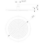 Villeroy & Boch Embrace 250 Overhead Shower Rose - Brushed Nickel - VSH401280B