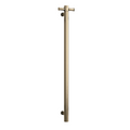 Thermorail 240V Round 900 Vertical Single Heated Towel Rail - VSH900HBB Brushed Brass