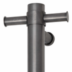 Thermogroup Round 240Volt Vertical Single Heated Rail - Brushed Gun Metal - VSH900HBGM