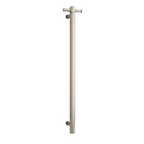 Thermorail 240V Round 900 Vertical Single Heated Towel Rail - VSH900HBN Brushed Nickel